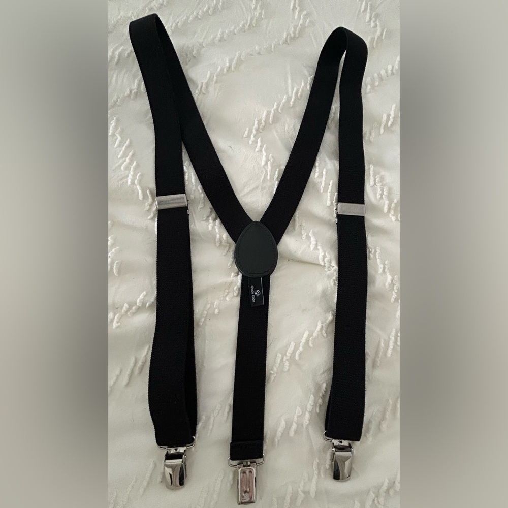 black suspenders   Youth one size fits most